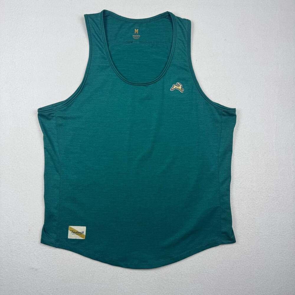 Tracksmith Session Tank Size M Teal Running Tank